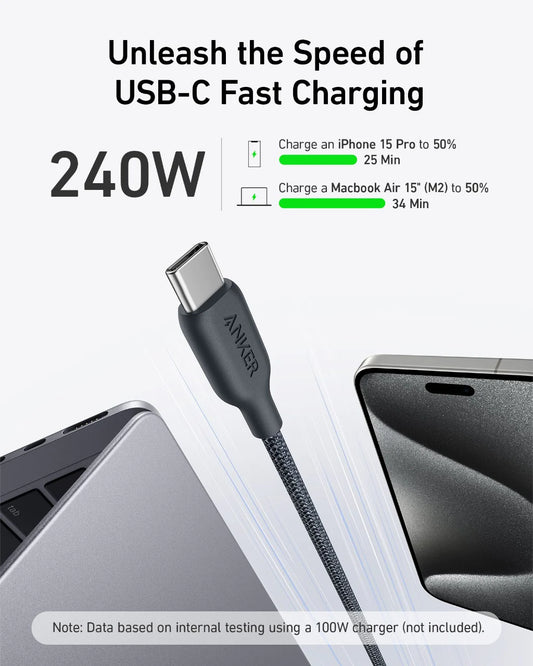 Anker USB-C to USB-C Charging Cable (6ft) (Black)